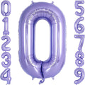 Purple Number 0 Balloon 40 Inch, Big Large Foil Helium Number Balloons by AIQINHU