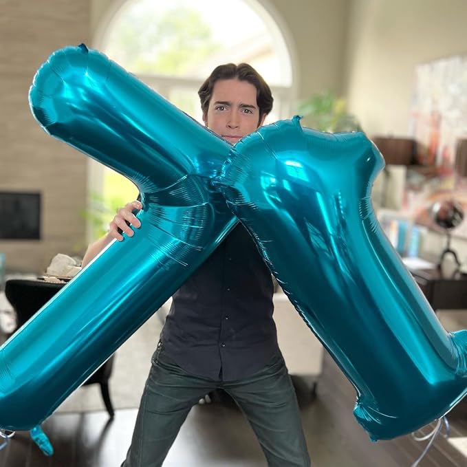 Light Blue Number 3 Balloon 40 Inch, 3rd Birthday Decorations Men Women | Foil - Image 8