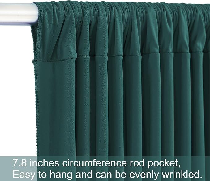8 Panels Hunter Green Backdrop Curtains - Image 6
