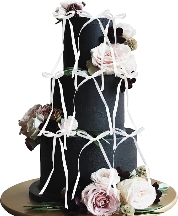 Ephlyn 30Pcs Bow Cupcake Toppers Valentine's Bowknot Ribbons Coquette Bow High - Image 3