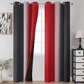 Black and Red Blackout Curtains, 100% Ombre Blackout Curtains by ESTELARTEXTILER