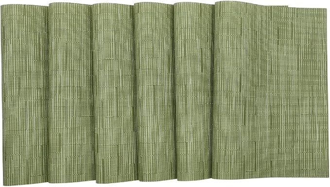 SHACOS Placemats Set of 4 Woven Vinyl Place Mats - Image 8