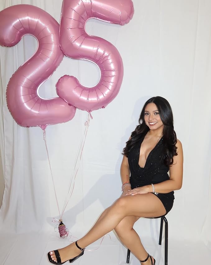 40 Inch Pastel Pink Number 3 Balloon, 3rd Birthday Party Decorations | 40 Inch - Image 4