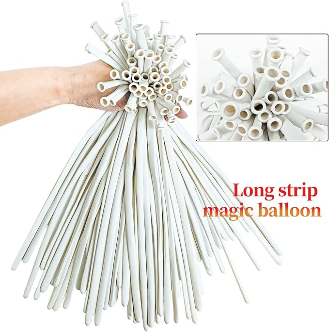 260 Balloons White Twisting Animal Balloon Thickening Latex Modeling Long Magic - Image 5