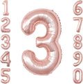 Rose Gold Number 3 Balloon 40 Inch, Blush Foil by Unknown