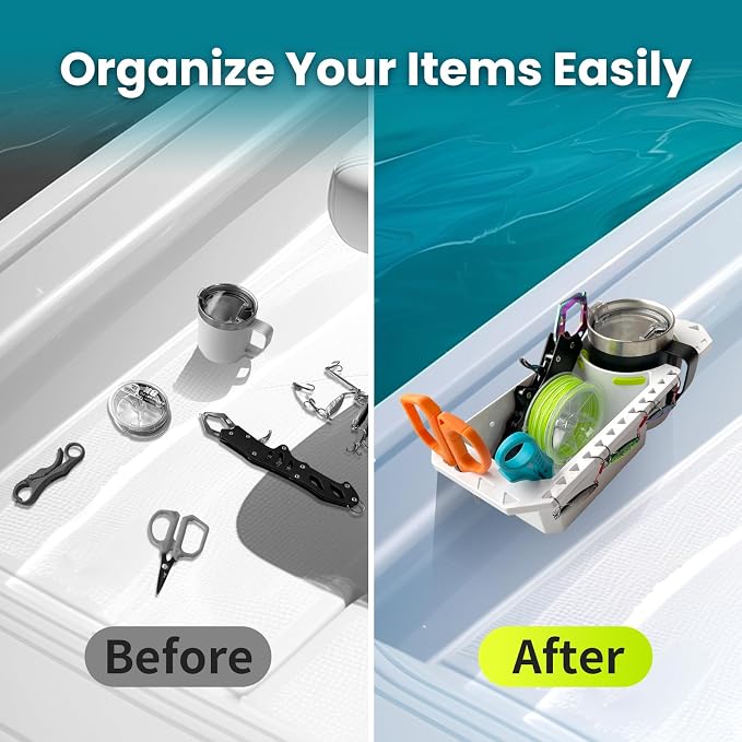 Gocozer Boat Cup Holder with Rubber Tab, Universal Boat Storage Organizer - Image 4