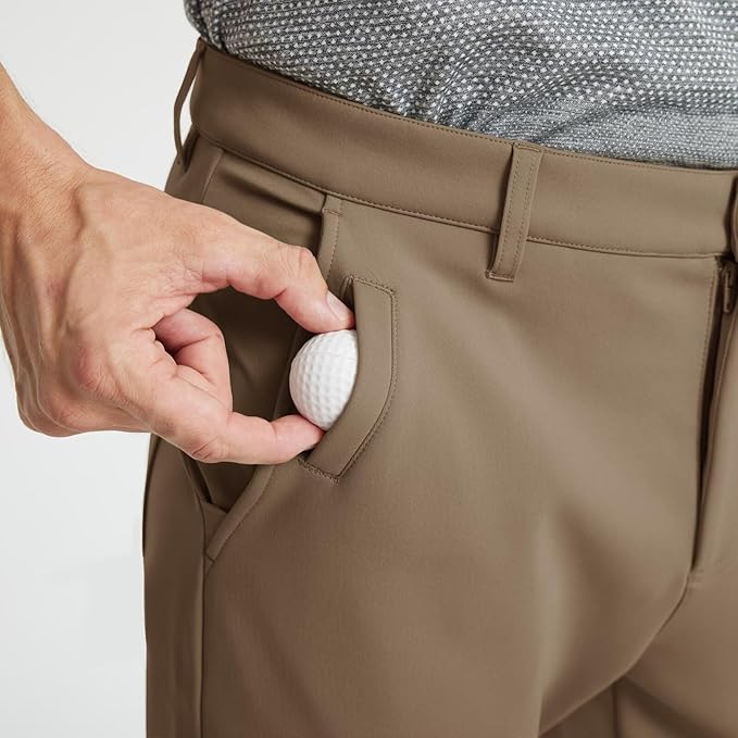 M MAELREG Golf Fleece Lined Pants Men Softshell Water-Resistant Workout Casual Outdoor Hiking Insulated Winter Pants for Men