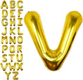 40 Inch Gold Letter V Balloon Big Foil Helium Letter Balloons A-Z | Giant Large by SULALABOO
