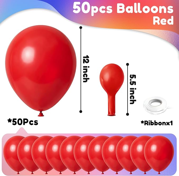 Red Balloons, Baby Shower, Anniversary, Graduation, Wedding Decorations - Image 2