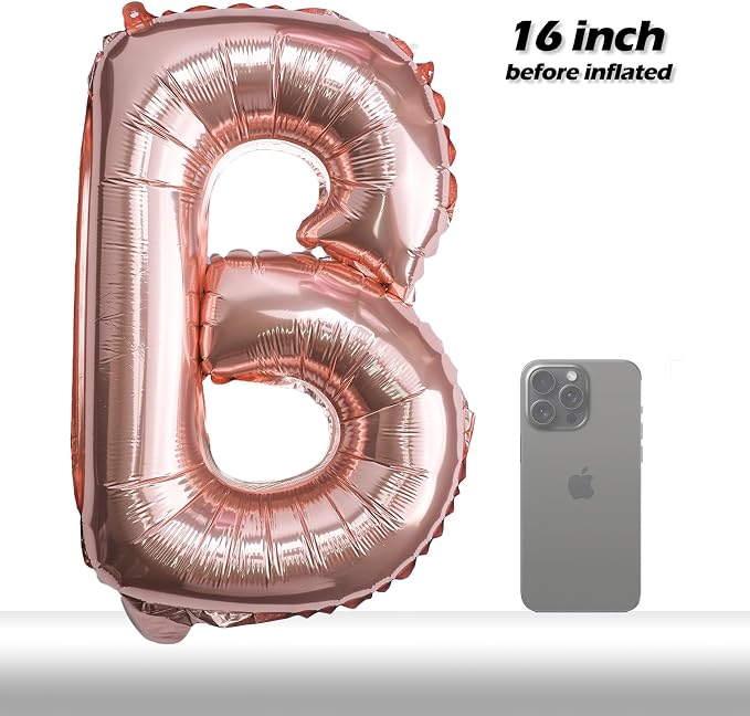 20 Pcs Rose Gold 16" Number Balloons 2 Sets 0-9 Foil Balloon Numbers Décor | - Image 6