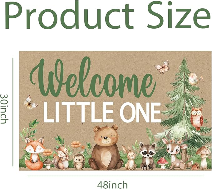 Woodland Banner for Woodland Baby Shower Decorations | Forest Animal Banner - Image 2