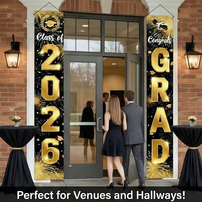 2026 Graduation Decorations Door Porch Banner, Graduation Party Decorations - Image 5