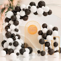 White Black Balloon Garland Arch Kit, 120 Pack Matte Latex Black White Balloons by FHEKFNG