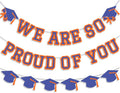 We Are So Proud Of You Banner Graduation Party Decorations Congrats Grad Cap by Unknown