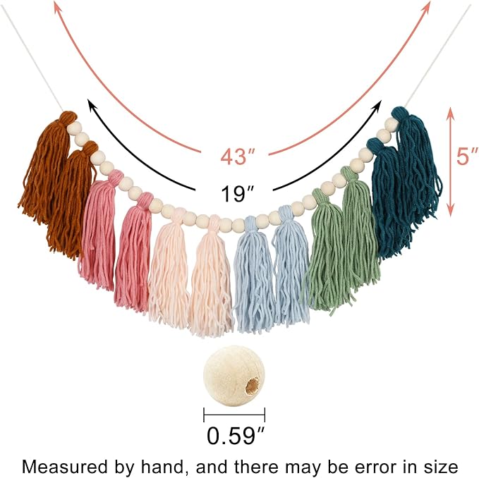 Colorful Boho Tassel Garland - Image 2