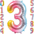 40" Rainbow Foil Number 3 Balloon by TNCDJKPA