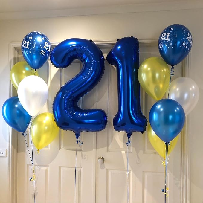 40 Inch Navy Blue 28 Balloons Giant Number 28 Balloons Navy Blue 28 Birthday - Image 3