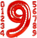 Number 9 Balloons 40 Inch Red Balloon by Mluchee