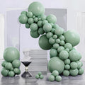 PartyWoo Sage Green Balloons 140pcs Olive Eucalyptus Dusty Green Boho Color | by PartyWoo