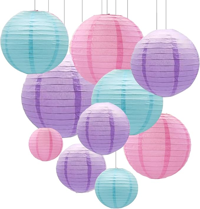 ZOOYOO 10Pcs Paper Lanterns, Baby Shower, Theme Party Garden Home Decor by ZOOYOO