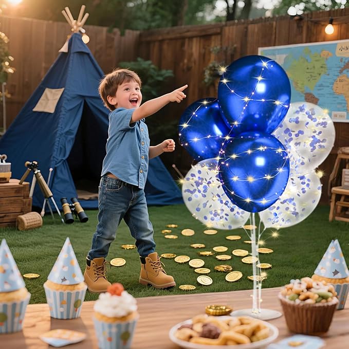 2Set Gold Balloons Stand, Baby Shower, Anniversary Table Party - Image 8