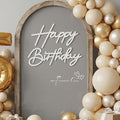 White Happy Birthday Sign for Backdrop Felt Reusable Letters for Birthdays | by CCYXSHOW