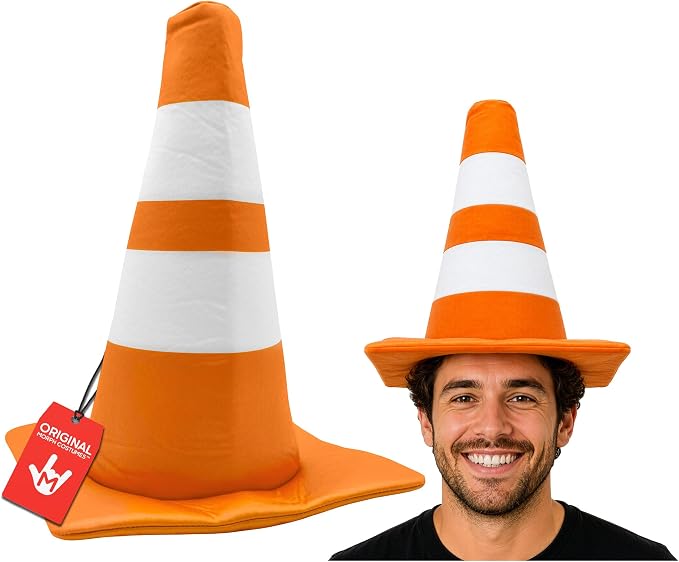 Nicky Bigs Novelties Traffic Cone Hat, Funny Hat, Cone Party Hats, Traffic Cone by NickyBigsNovelties