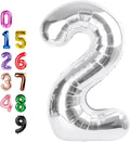 2 Balloon 40 inch Silver Number Balloons by Enyeopd