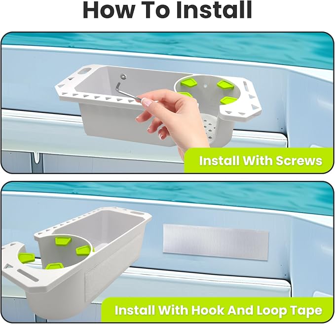 Gocozer Boat Cup Holder with Rubber Tab, Universal Boat Storage Organizer - Image 2