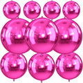 Hot Pink Round Foil Balloons, Metallic Hot Pink Brown Foil Baloon by FunHot