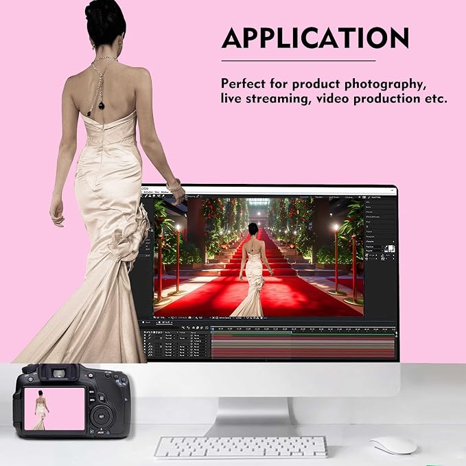 Pink Photography Backdrop for Photoshoot, Fabric 5x7ft | Versatile Studio Photo - Image 3