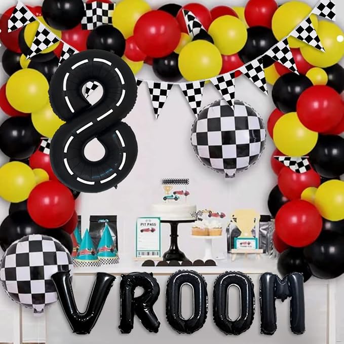 134pcs Race Car Balloon Party Supplies - Image 7