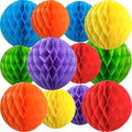 Rainbow Paper Honeycomb Flower Balls-12 Pcs 6" 10" Tissue Pompoms They are by Unknown