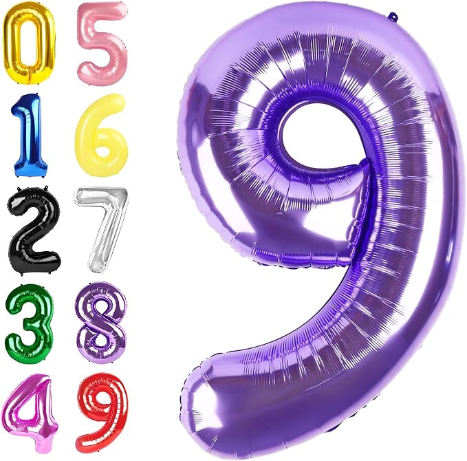 Number 8 Balloon 40 Inch Balloons Purple Birthday Decorations by Argthjy