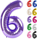 Purple Number 6 Balloon 40 Inch by IWERP