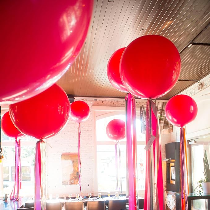 Giant 36 inch Jumbo Red Balloons - Image 5