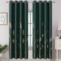 Green Thermal Insulated Blackout Curtains 72 Inches Long by ESTELARTEXTILER