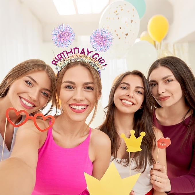 CIEHER Birthday Girl Headband Birthday Crown - Image 3