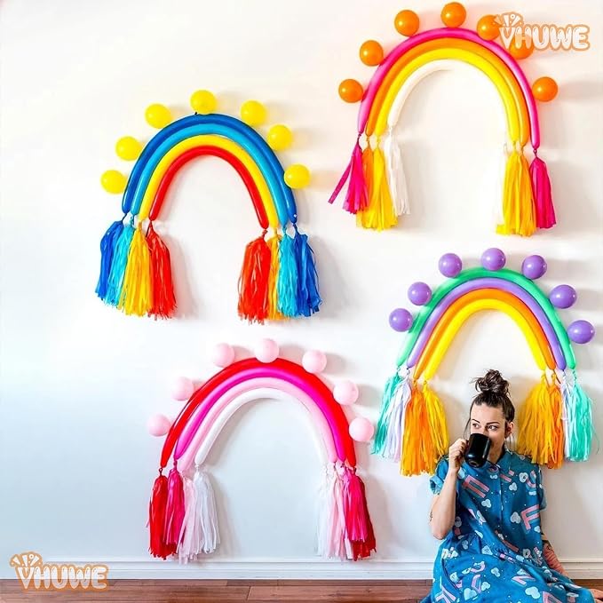 260 Balloons Multicolor, Thickened 100 Pack Long Balloons Twisting Skinny Magic - Image 8
