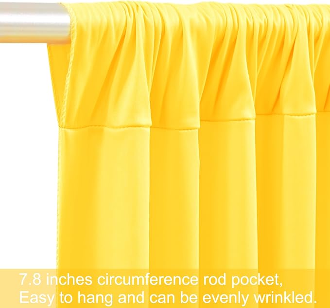 6 Panels Yellow Backdrop Curtains - Image 8