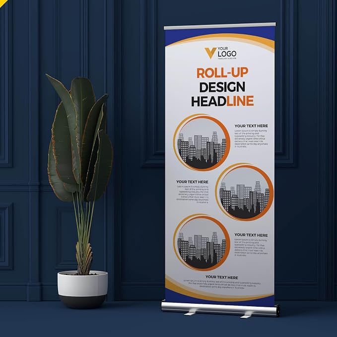 33x81 Custom Retractable Banner Stand Signs READY IN 1 DAY Pull up Roll up - Image 8