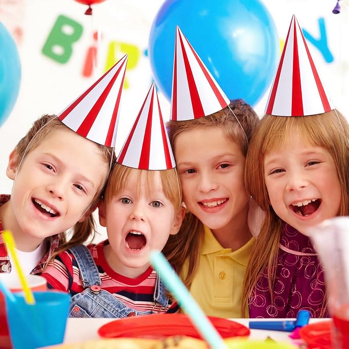 Watersay 24 Pcs Themed Party Hats Theme Cone Paper Hats - Image 3