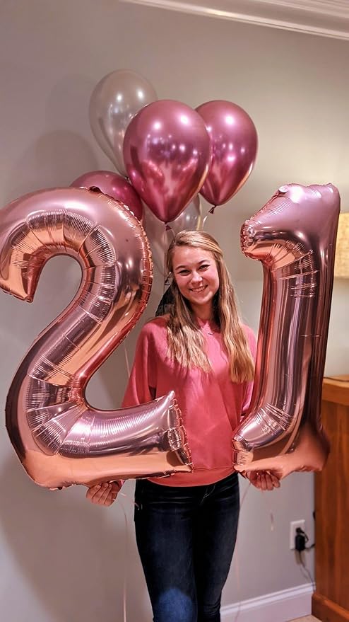 Numbers 50 Balloon 40Inch Red Balloons - Image 2