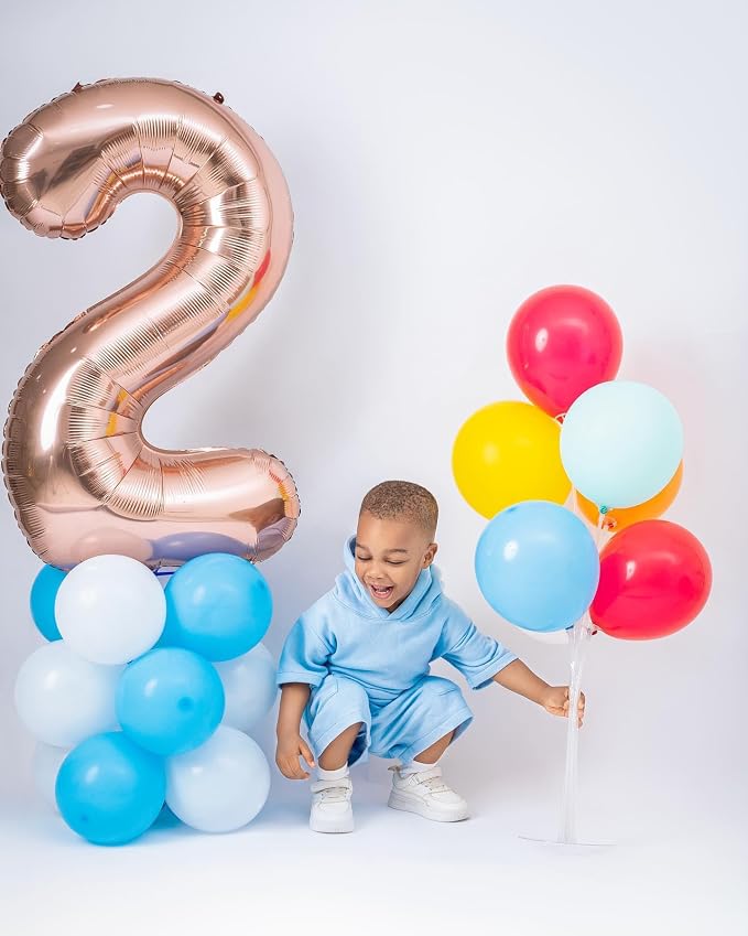 Rose Gold Number 7 Balloon 40 Inch, 7th Birthday Decorations Men Women | Foil - Image 3