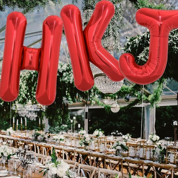 TONIFUL 40 Inch Large Bright Red Letter Balloons A-Z, Giant Jumbo Helium Foil - Image 4