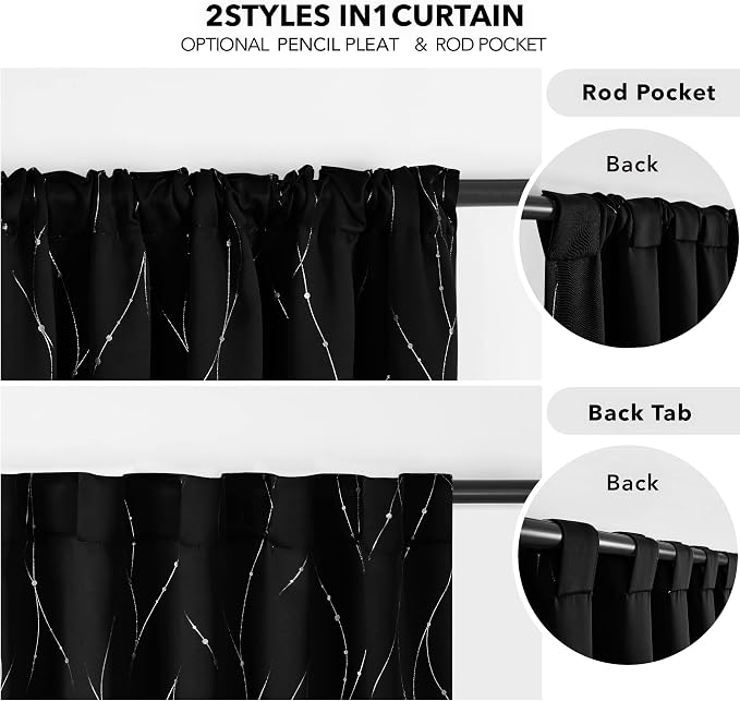 Deconovo Blackout Back Tab Curtains - Image 4