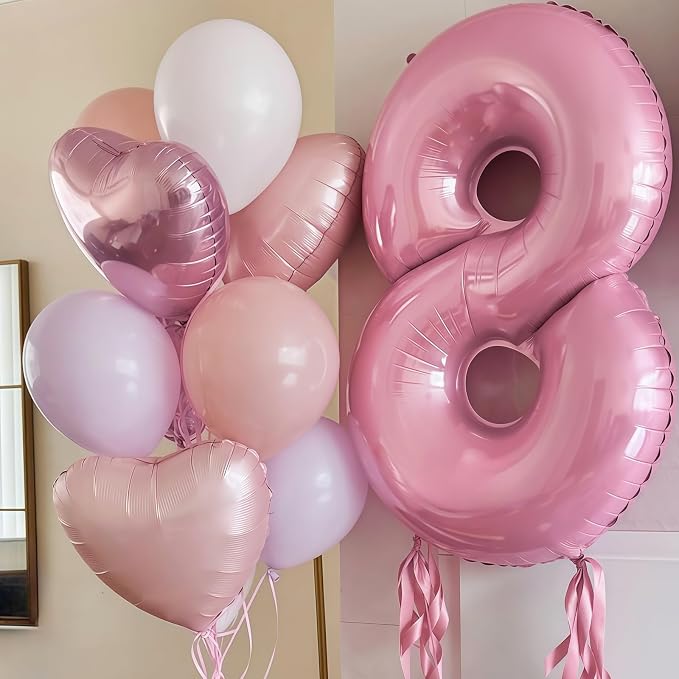 Pastel Pink 20 Balloon Number, 40 Inch Light Pink 20 Balloons Large Helium Foil - Image 5