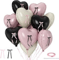 Pink and Black Heart Balloons by TAOYE
