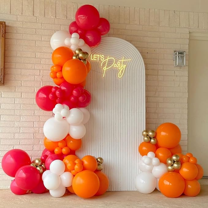 Pink and Orange Balloons, 12 Inch Latex Balloon - Image 6