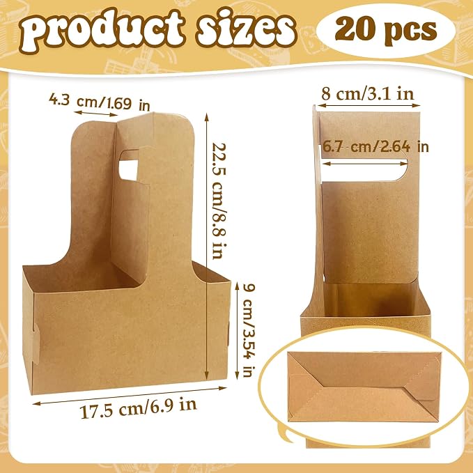 20 Pcs Coffee Drink Carrier - Image 2